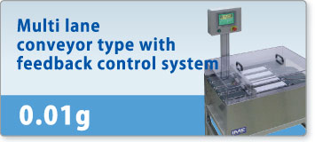 Multi lane  conveyor type with  feedback control system